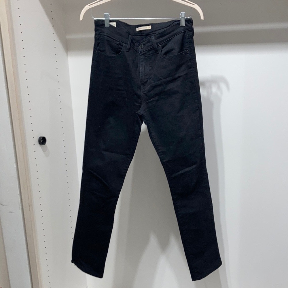 Black mid rise jeans